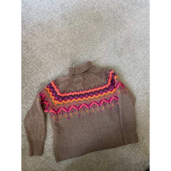 Lou & Grey for Loft wool blend fair isle sweater womens M - Picture 9 of 9